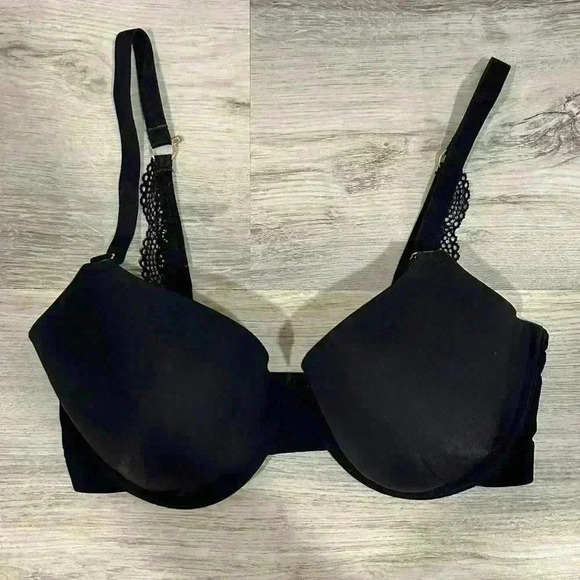 Lively Black Wired Bra Convertible Straps Elastic Band Lace Detailing Size 34DD - Picture 1 of 9